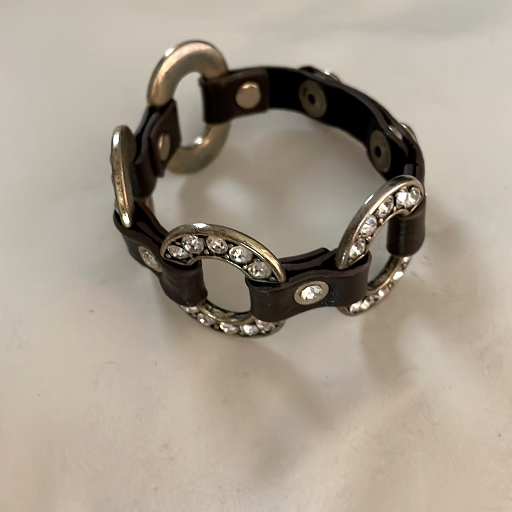 Leather strap bracelet